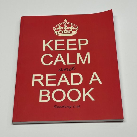 KEEP CALM AND READ A BOOK Reading Log Tracker for Book Record Red NWOT - Picture 7 of 7